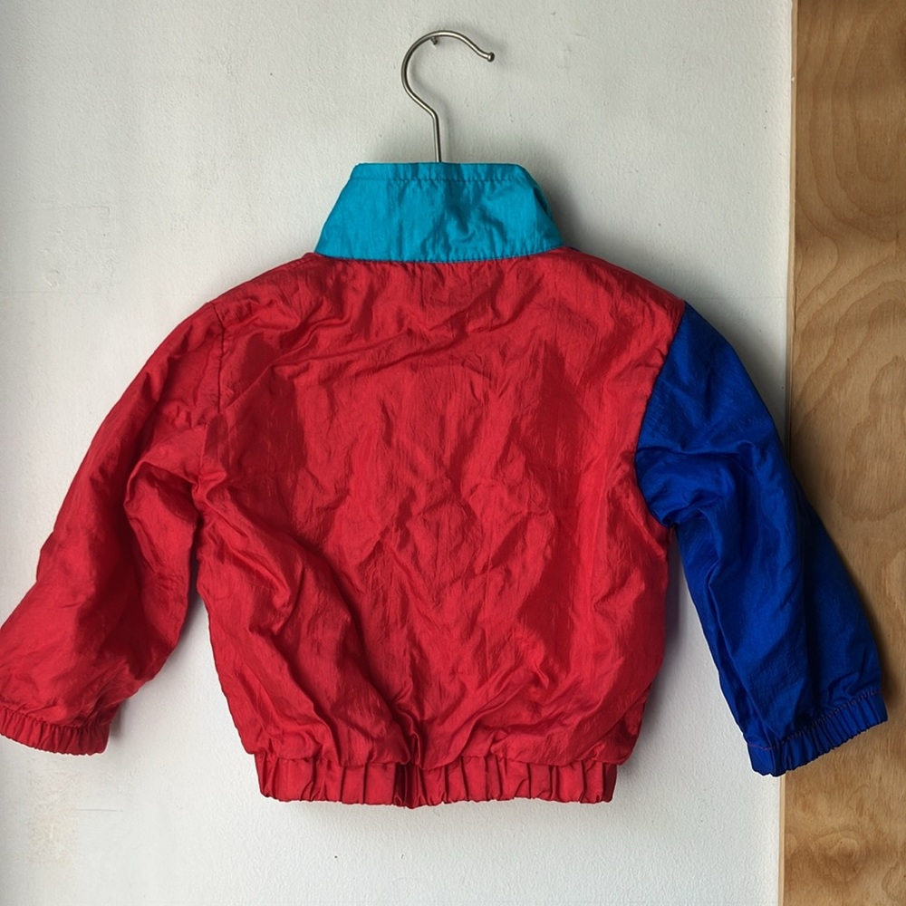Vintage 80s color block windbreaker jacket size 18 m unisex colorful - Picture 2 of 8